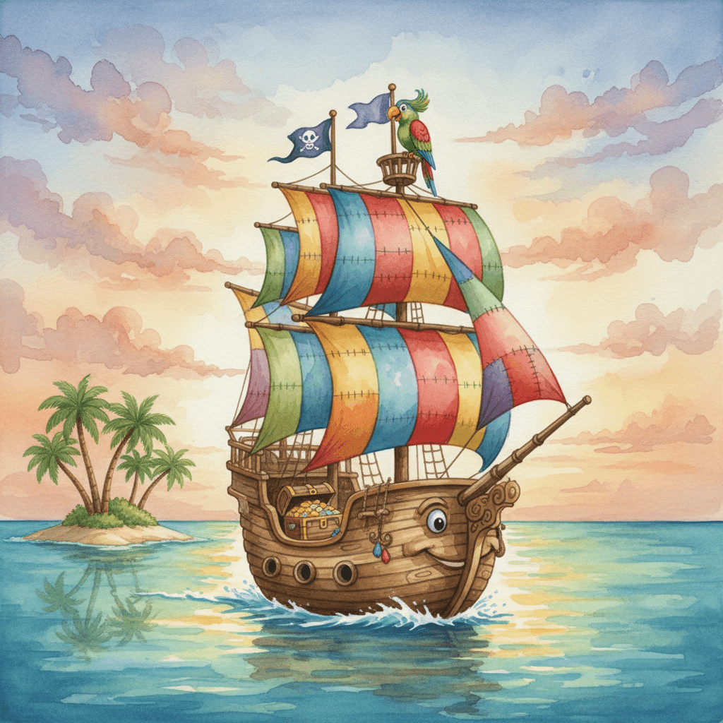 Pirates theme illustration