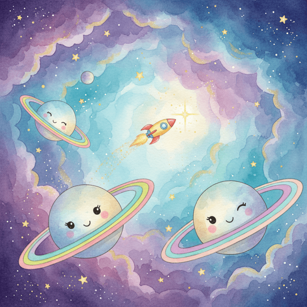 Space theme illustration